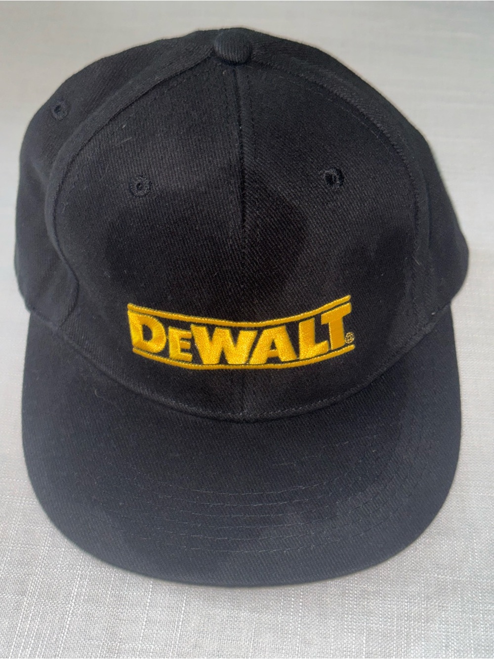DEWALT Black and Yellow Logo Baseball Cap. Good Condition. Clean. Adjustable